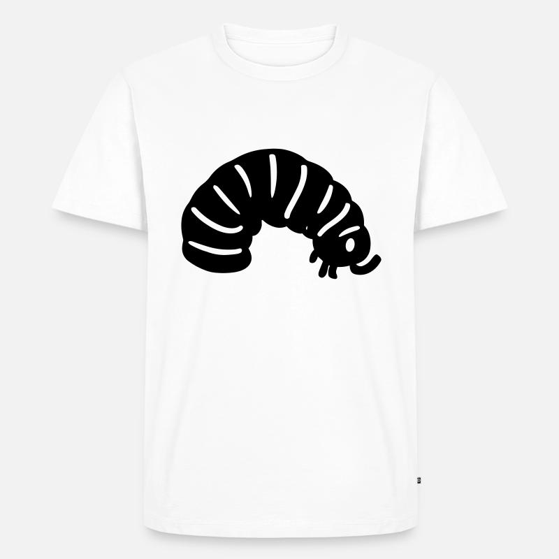 Raupe - Männer Premium Bio T-Shirt - Weiß
