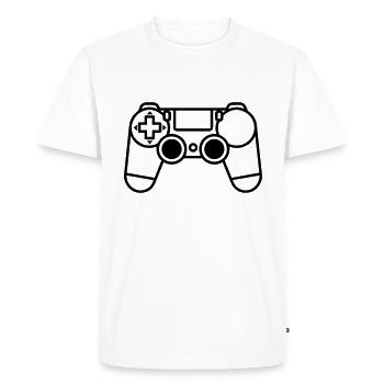 Video game controller - Men's Premium Organic T-Shirt - white - Front - Nico (187cm)