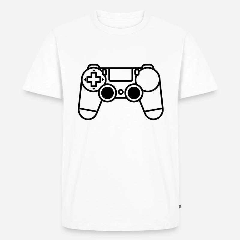 Videospiel-Controller - Männer Premium Bio T-Shirt - Weiß