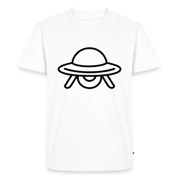 soucoupe volante - T-shirt Premium bio Homme - blanc - Devant - Nico (187cm)