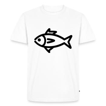 Fish - Men's Premium Organic T-Shirt - white - Front - Nico (187cm)