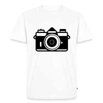 Appareil photo - T-shirt Premium bio Homme - blanc - Devant - Nico (187cm)