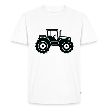 tracteur - T-shirt Premium bio Homme - blanc - Devant - Nico (187cm)