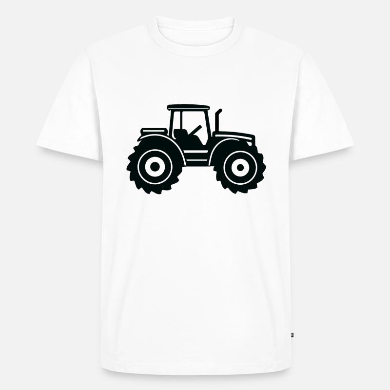 Traktor - Männer Premium Bio T-Shirt - Weiß