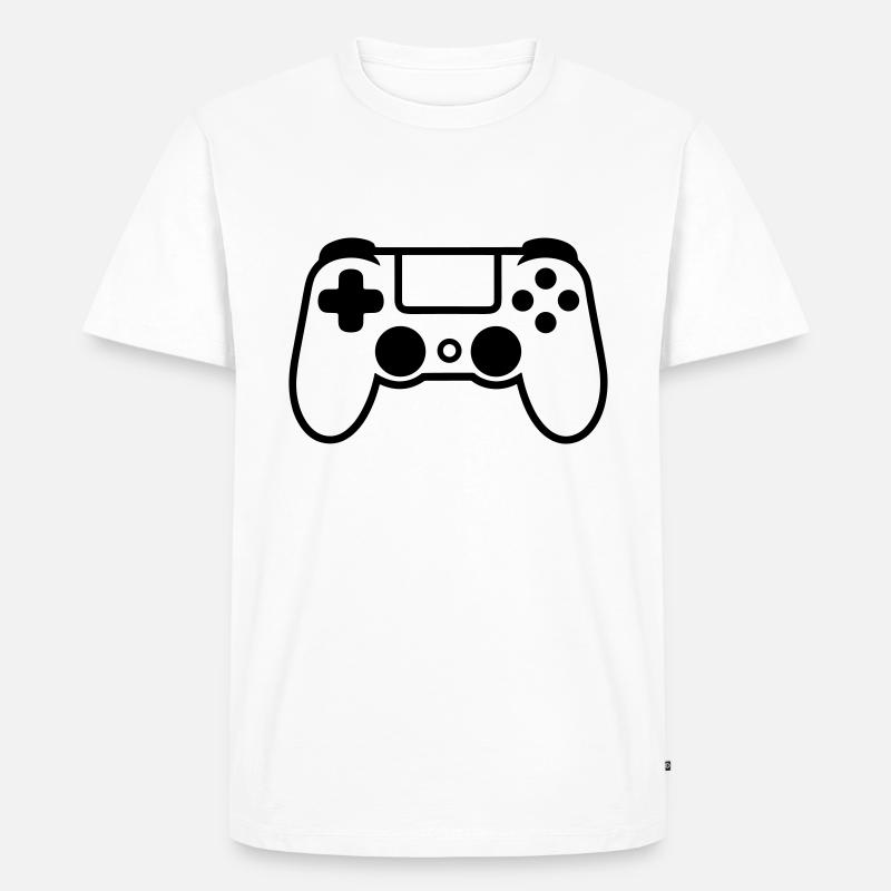 Videospiel-Controller - Männer Premium Bio T-Shirt - Weiß