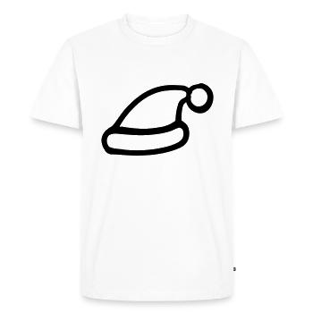 bonnet de noel - T-shirt Premium bio Homme - blanc - Devant - Nico (187cm)