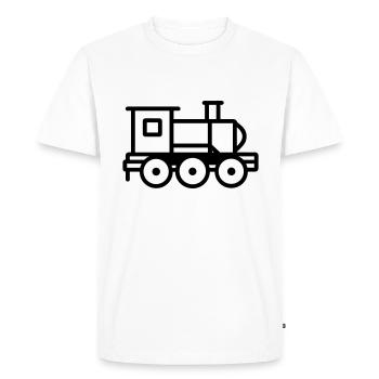 locomotive - T-shirt Premium bio Homme - blanc - Devant - Nico (187cm)
