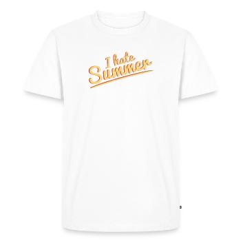 I Hate Summer - Je Hasse Sommer Proverbes - T-shirt Premium bio Homme - blanc - Devant - Nico (187cm)