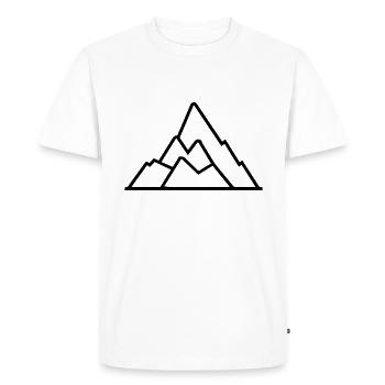 Montagne - T-shirt Premium bio Homme - blanc - Devant - Nico (187cm)