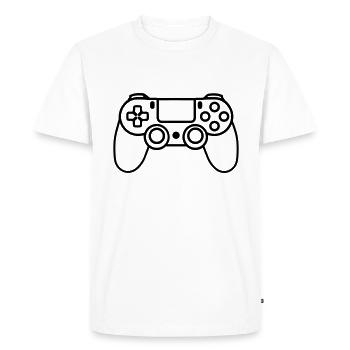 Video game controller - Men's Premium Organic T-Shirt - white - Front - Nico (187cm)