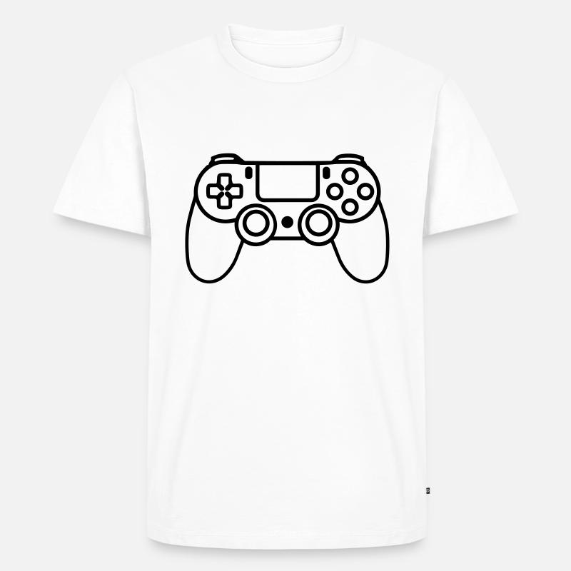 Videospiel-Controller - Männer Premium Bio T-Shirt - Weiß