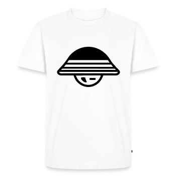 soucoupe volante - T-shirt Premium bio Homme - blanc - Devant - Nico (187cm)