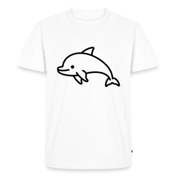 dauphin - T-shirt Premium bio Homme - blanc - Devant - Nico (187cm)