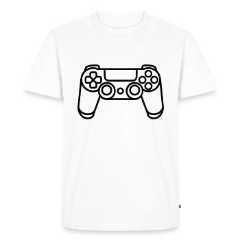 Video games controller - Men's Premium Organic T-Shirt - white - Front - Nico (187cm)