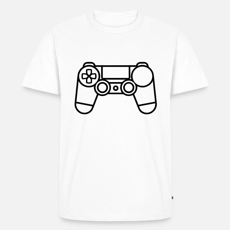 Videospiel-Controller - Männer Premium Bio T-Shirt - Weiß