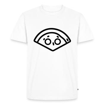 Pizza slice - Men's Premium Organic T-Shirt - white - Front - Nico (187cm)