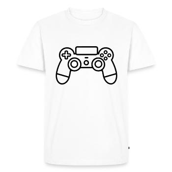 Video games controller - Men's Premium Organic T-Shirt - white - Front - Nico (187cm)