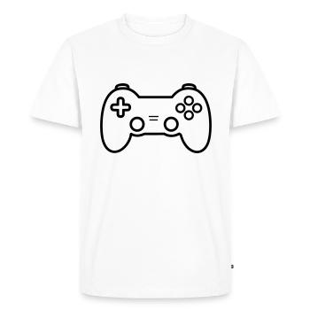 Video games controller - Men's Premium Organic T-Shirt - white - Front - Nico (187cm)