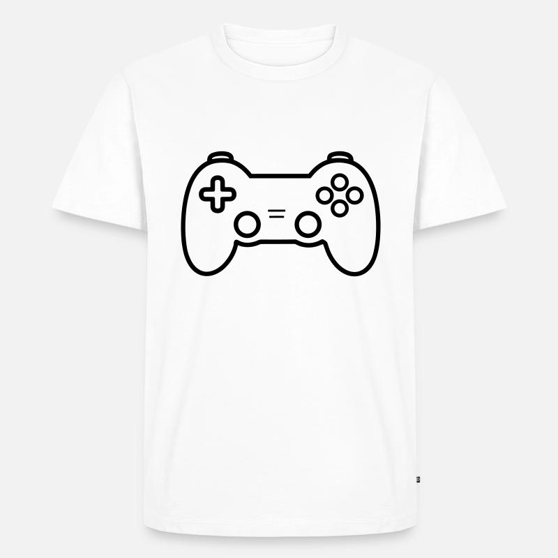Controller für Videospiele - Männer Premium Bio T-Shirt - Weiß