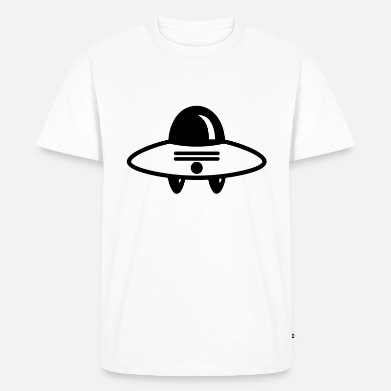 fliegende Untertasse - Männer Premium Bio T-Shirt - Weiß