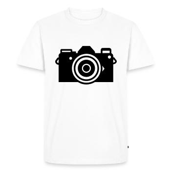 Appareil photo - T-shirt Premium bio Homme - blanc - Devant - Nico (187cm)