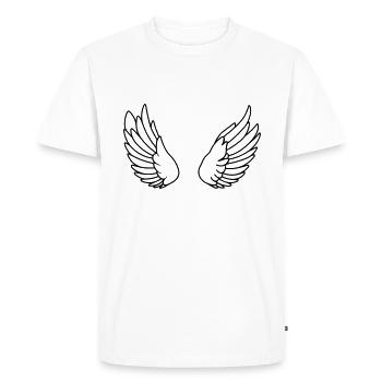 Ailes d'ange - T-shirt Premium bio Homme - blanc - Devant - Nico (187cm)