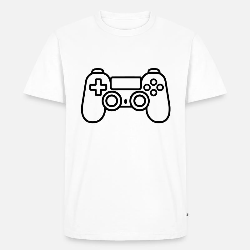 Controller für Videospiele - Männer Premium Bio T-Shirt - Weiß