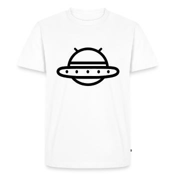 soucoupe volante - T-shirt Premium bio Homme - blanc - Devant - Nico (187cm)