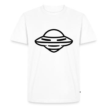 soucoupe volante - T-shirt Premium bio Homme - blanc - Devant - Nico (187cm)