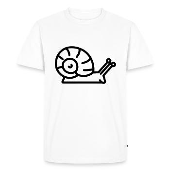 Snail - Men's Premium Organic T-Shirt - white - Front - Nico (187cm)
