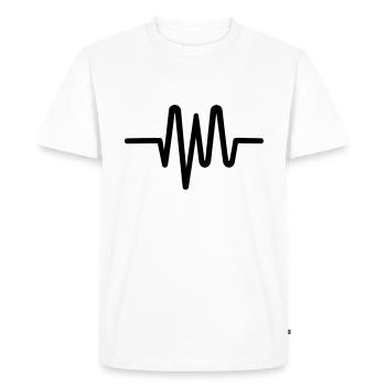 Pulse - Men's Premium Organic T-Shirt - white - Front - Nico (187cm)