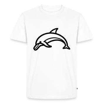 dauphin - T-shirt Premium bio Homme - blanc - Devant - Nico (187cm)