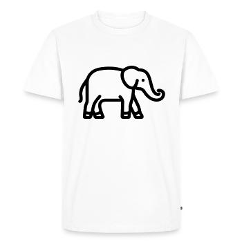 Elephant - Men's Premium Organic T-Shirt - white - Front - Nico (187cm)