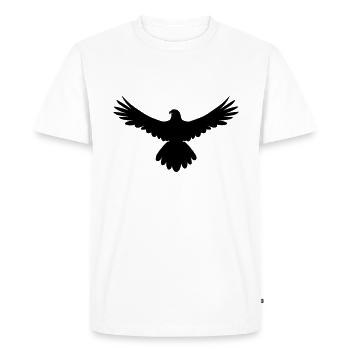 hawk - Men's Premium Organic T-Shirt - white - Front - Nico (187cm)