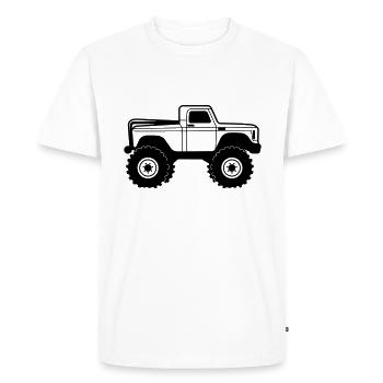 Monster Truck - Men's Premium Organic T-Shirt - white - Front - Nico (187cm)