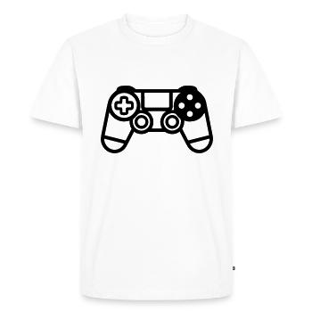 Video games controller - Men's Premium Organic T-Shirt - white - Front - Nico (187cm)