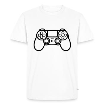 Video games controller - Men's Premium Organic T-Shirt - white - Front - Nico (187cm)