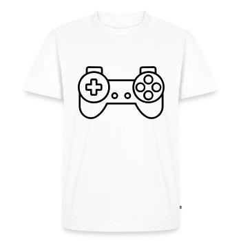 Video games controller - Men's Premium Organic T-Shirt - white - Front - Nico (187cm)
