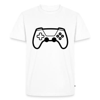 Video game controller - Men's Premium Organic T-Shirt - white - Front - Nico (187cm)