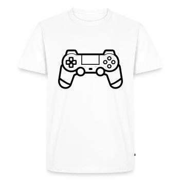 Video game controller - Men's Premium Organic T-Shirt - white - Front - Nico (187cm)