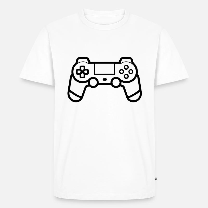 Videospiel-Controller - Männer Premium Bio T-Shirt - Weiß