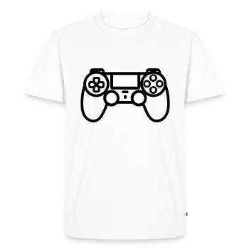 Video game controller - Men's Premium Organic T-Shirt - white - Front - Nico (187cm)