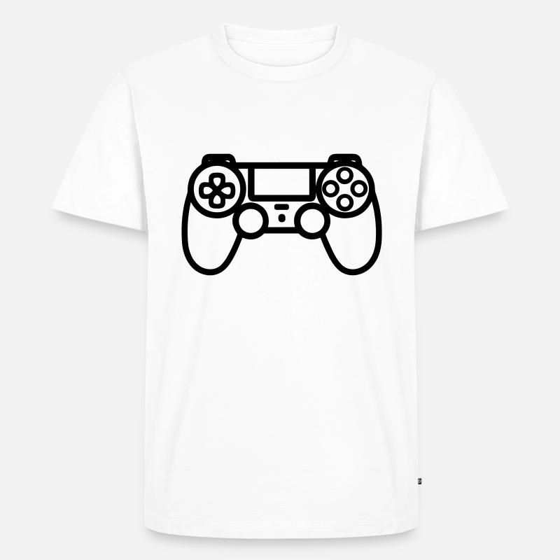 Videospiel-Controller - Männer Premium Bio T-Shirt - Weiß