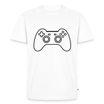 Video game controller - Men's Premium Organic T-Shirt - white - Front - Nico (187cm)