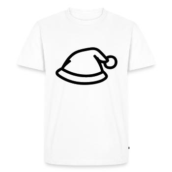 bonnet de noel - T-shirt Premium bio Homme - blanc - Devant - Nico (187cm)