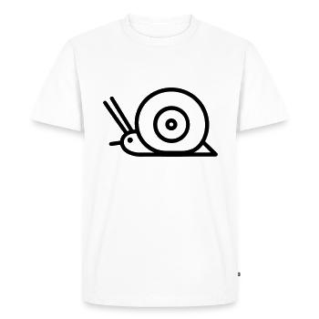 Snail - Men's Premium Organic T-Shirt - white - Front - Nico (187cm)