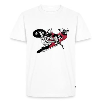 Moto Cross - motocross - T-shirt Premium bio Homme - blanc - Devant - Nico (187cm)