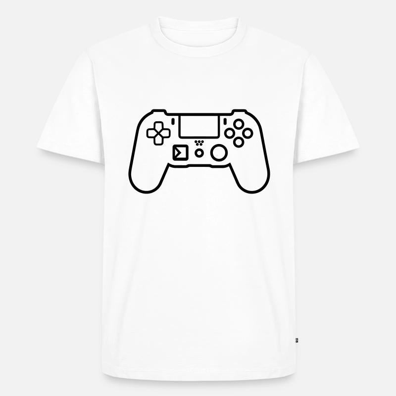 Videospiel-Controller - Männer Premium Bio T-Shirt - Weiß