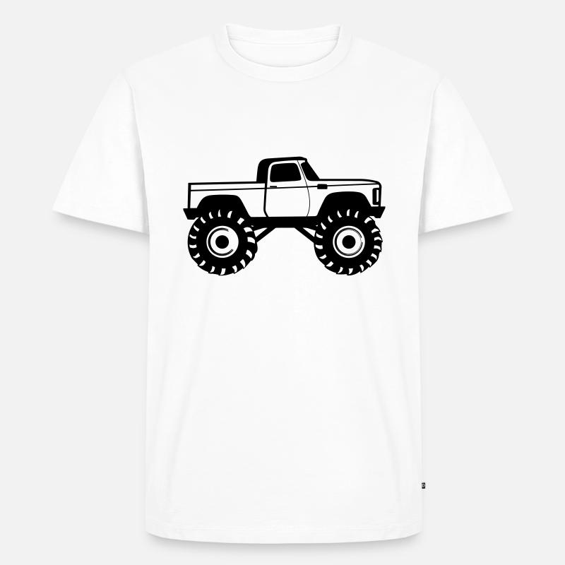 Monstertruck - Männer Premium Bio T-Shirt - Weiß