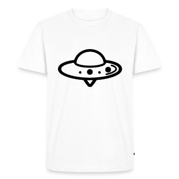 soucoupe volante - T-shirt Premium bio Homme - blanc - Devant - Nico (187cm)